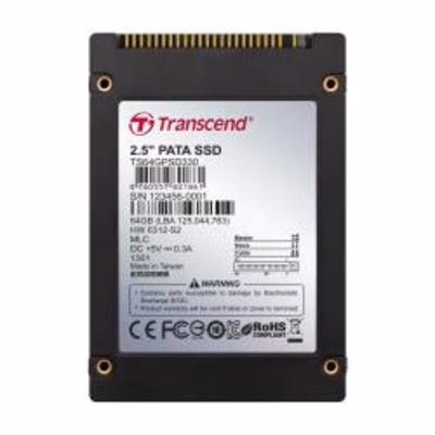 Immagine di Ssd interni 64GB pata TRANSCEND TS64GPSD330 - SSD 2.5" da 64GB, PATA, MLC TS64GPSD330