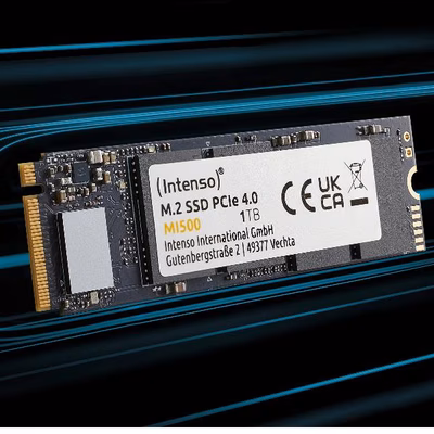 Immagine di Ssd interni 1000GB m.2 nvme INTENSO SSD INTERNAL 1TB M.2 PCIe 4.0 MI500 Gen 4x4 NVME 3836460