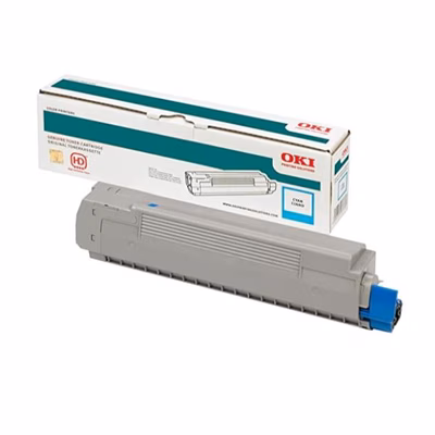 Immagine di Toner Laser ciano 10.000 ml OKI OKI - Toner CIANO PRO8432WT DUR. 10K 46606507