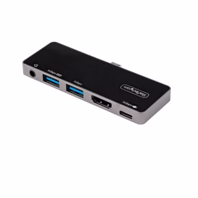 Immagine di Startech.com adattatore multiporta USB c a HDMI 2.0 4K 60hz, hub USB 3.0 a 3 porte - USB-C mini dock