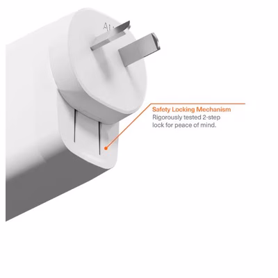 Immagine di Caricabatterie wireless/senza fili Bianco CYGNETT Caricabatterie da viaggio multiporta GaN da 67 W C