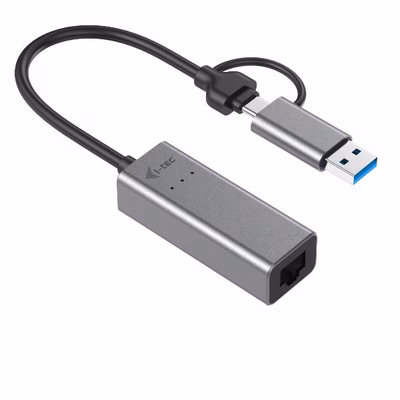 Immagine di Adattatore di rete I-TEC Adattatore universale USB-C / USB M a Etherne C31METAL25LAN