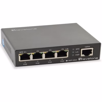 Immagine di Switch LEVEL ONE LEVELONE GEP-0523 - SWITCH 5-PORTE POE GIGABIT 60W GEP-0523