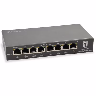 Immagine di Switch LEVEL ONE LEVELONE GEP-0823 - SWITCH 8-PORTE POE GIGABIT 120 GEP-0823