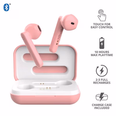 Immagine di Auricolari senza filo si bluetooth batteria interna Rosa TRUST PRIMO TOUCH AURICOLARI TRUE WIRELESS