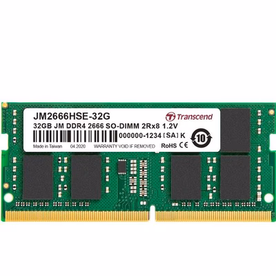 Immagine di Modulo di memoria so-dimm 32GB ddr4 tft 2.666 mhz TRANSCEND JM2666HSE-32G