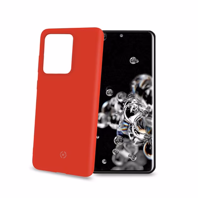 Immagine di Cover silicone rosso CELLY FEELING - Samsung Galaxy S20 Ultra FEELING991RD