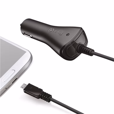 Immagine di Caricabatterie nero CELLY CCMICRO - 5W Micro USB Car Charger CCMICRO