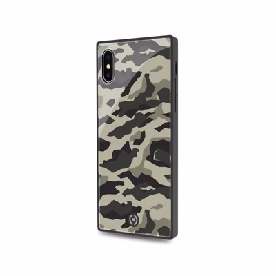Immagine di Cover tpu + vetro temperato nero CELLY DIAMOND SQUARE - Apple iPhone Xs/ iPhone X DIAMONDSQ900BK