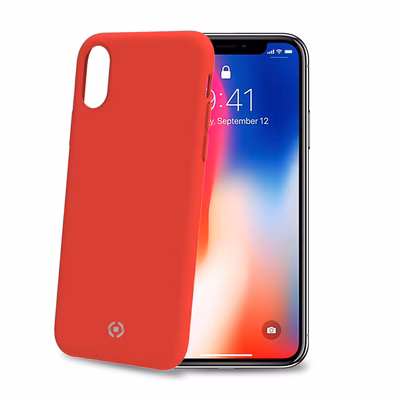 Immagine di Cover silicone rosso CELLY FEELING - Apple iPhone Xs/ iPhone X FEELING900RD