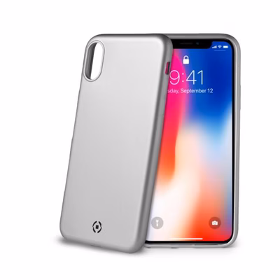 Immagine di Cover tpu argento CELLY SOFT MATT - Apple iPhone Xs/ iPhone X SOFTMATT900SV