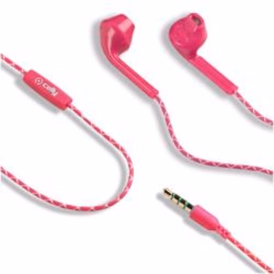 Immagine di Auricolari con filo sì 1 x jack 3,5mm Rosa CELLY UP100 - Jack 3.5mm Stereo Wired Earphones UP100PK