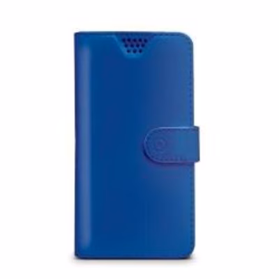 Immagine di Cover similpelle blu CELLY WALLYUNI - Universal Case Display Size 5.5"-6.0" WALLYUNIXXXLBL