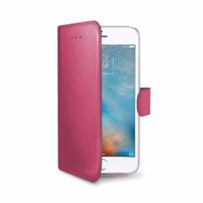 Immagine di Cover similpelle rosa CELLY WALLY - Apple iPhone SE 2022/ iPhone SE 2020/ iPho WALLY800PK
