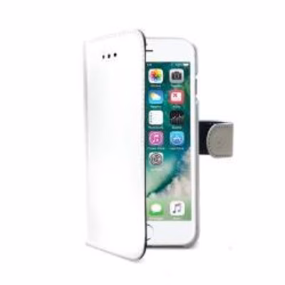 Immagine di Cover similpelle bianco CELLY WALLY - Apple iPhone 8 Plus/ iPhone 7 Plus WALLY801WH