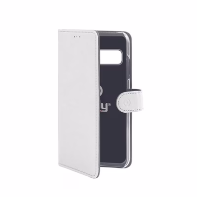 Immagine di Cover similpelle bianco CELLY WALLY - Samsung Galaxy S10+ WALLY891WH