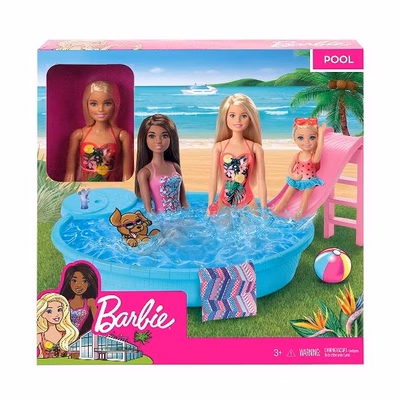 Immagine di MATTEL Barbie Piscina WDoll Blonde GHL91