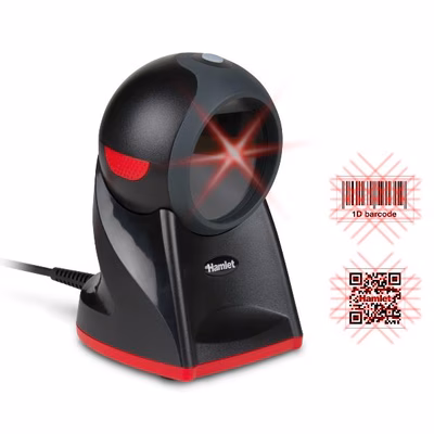 Immagine di Lettore codici a barre HAMLET HBCS-2D360 2D DA BANCO 360 GRADI HBCS-2D360