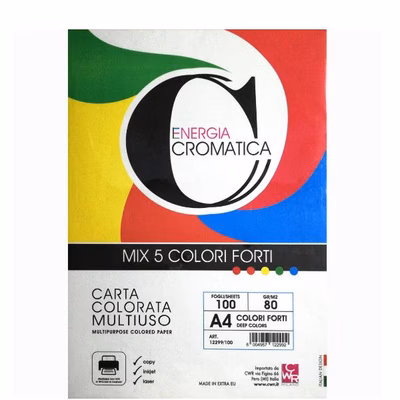 Immagine di Carta cromata forte 100fg a4 ass