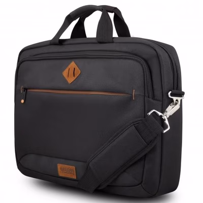Immagine di Notebook da 15.6 poliestere riciclato nero/mogano URBAN FACTORY CYCLEE ECO TOP CASE NOTEBOOK 15.6" E