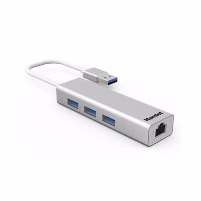 Immagine di Hub 3 porte USB 3.0 + lan rj45
