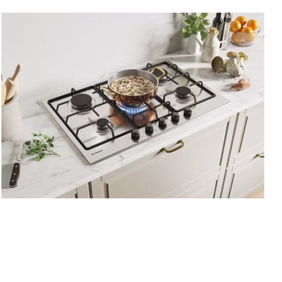Immagine di Piano cottura comandi frontali acciaio inox CANDY PIANO COTTURA CHW74WTX 33801980
