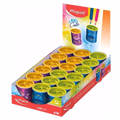 Immagine di Temperamatite con serbatio a due fori MAPED MINI CUTE