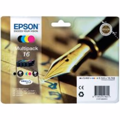 Immagine di Inkjet EPSON C13T16264022 nero+ciano+magenta+giallo 175+165x3 copie conf.4pz