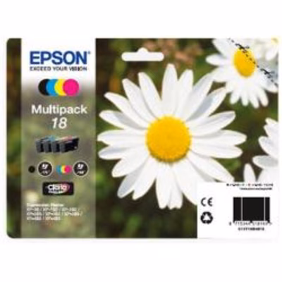 Immagine di Inkjet EPSON C13T18064022 n+c+m+g 175+180x3 copie conf.4pz