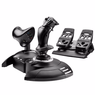 Immagine di Joystick + timone Nero THRUSTMASTER T FLIGHT FULL KIT X 4460211