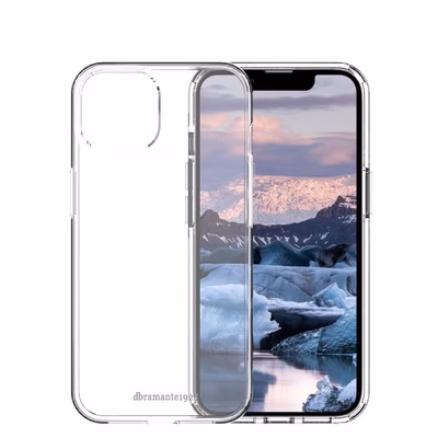 Immagine di Cover pvc Trasparente DBRAMANTE 1928 Iceland Pro - Custodia per iPhone 14 in 100% Plast IP61CL001622