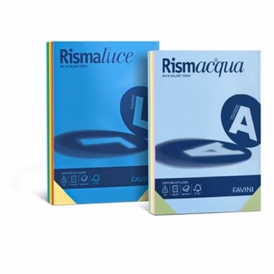 Immagine di Cartoncino favini rismacqua a4 g140 mix 5 colori assortiti risma da 200 fogli