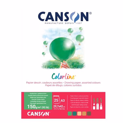 Immagine di Cartoncino CANSON ColorLine A3 g150 terra risma da 25 fogli