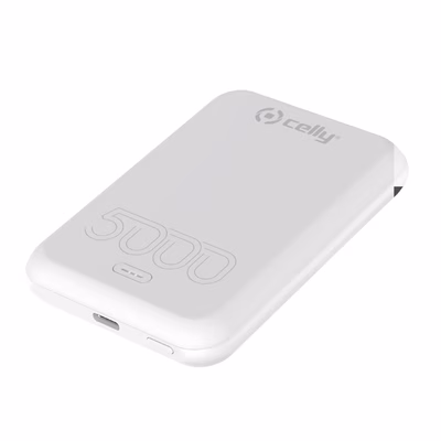 Immagine di Power bank Bianco 5.000 mah CELLY MAGPB5000EVO - 15W Wireless Powerbank 5000 mAh MAGPB5000EVOWH