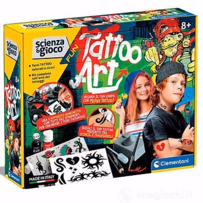 Immagine di Giochi di creativitè  CLEMENTONI Clementoni - Tattoo Art 19357