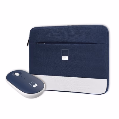 Immagine di Accessori notebook poliestere / pu Blu PANTONE PANTONE - Sleeve up to 15.6'' + Mouse IT COLLECTI PT