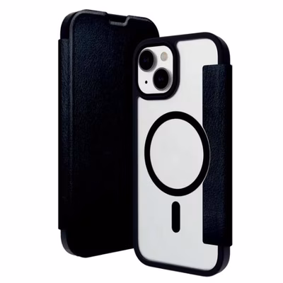 Immagine di Cover policarbonato Nero DBRAMANTE 1928 Helsinki MagSafe -iPhone 15 - Clear/black HE61CLBL1880