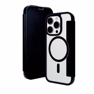 Immagine di Cover policarbonato Nero DBRAMANTE 1928 Helsinki MagSafe -iPhone 15 Pro - Clear/black HE61CLBL1882