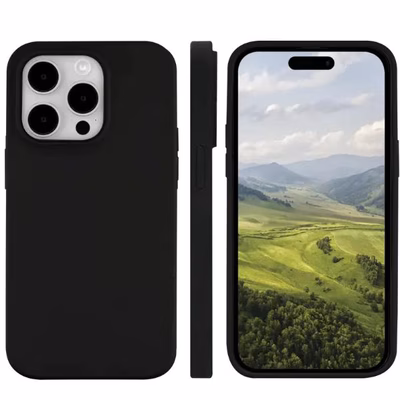 Immagine di Cover silicone Nero DBRAMANTE 1928 Monaco - iPhone 15 Pro Max - Night Black MO67NIBL1876