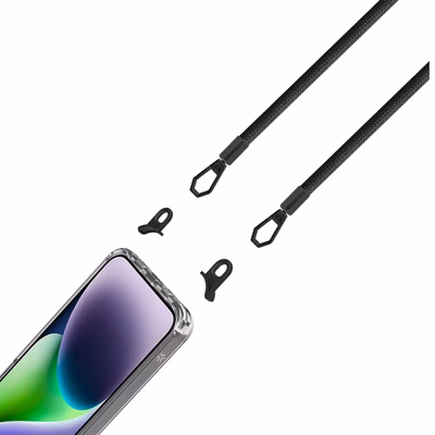 Immagine di Cover tpu + policarbonato Trasparente CELLY FREEDOM CASE - Case iPhone 14 Plus + black lacet FREEDOM