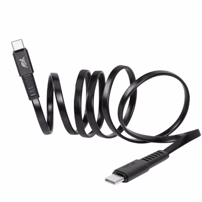 Immagine di Caricabatterie wireless/senza fili Nero USB-C RIVACASE Cavo Piatto USB-C /USB-C da 1,2m Nero NEW PS