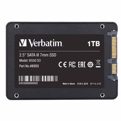Immagine di Ssd interni 2000GB sata iii VERBATIM Vi550 - 2TB 49354V