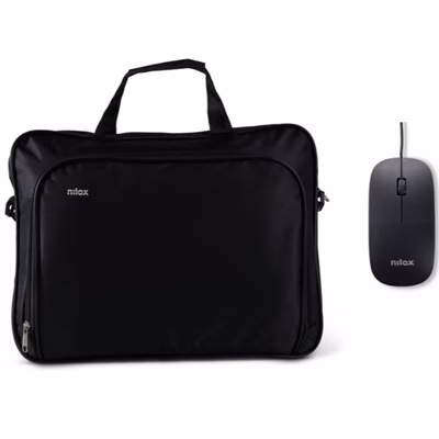 Immagine di Notebook da 15.6 poliestere Nero NILOX NILOX TECH - Borsa Notebook 15.6"+Mouse ottico USB NXMOS4156B