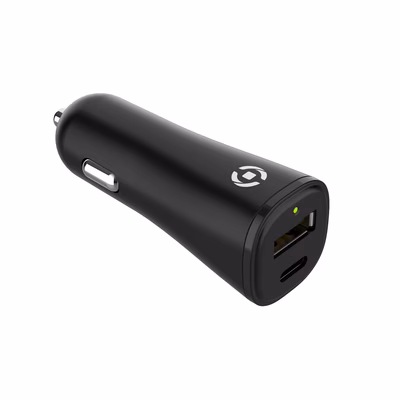 Immagine di Caricabatterie Nero CELLY GRSCCUSBUSBC - 32W USB-A/USB-C Car Charger PLANET GRSCCUSBUSBCBK