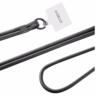 Immagine di Cover tessuto Nero CELLY FREEDOM LACET - Smartphone Neck Chain FREEDOM FREEDOMLCBK