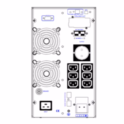 Immagine di Gruppo di continuità NAICON MISSION 3000 VA 2700 W ON LINE CON DISPLAY LCD EL-MISSION3000V