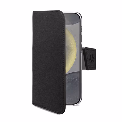 Immagine di Cover similpelle Nero CELLY WALLY - Samsung Galaxy S24 5G/ Galaxy S24 5G Enter WALLY1065