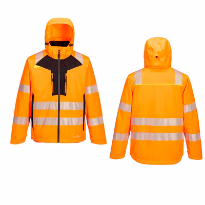 Immagine di Giacca invernale alta visibilità 4-in-1 PORTWEST DX466 colore arancione/nero taglia L