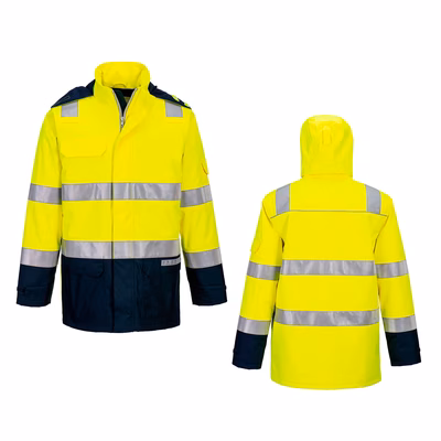 Immagine di Giacca alta visibilità PORTWEST FR605 colore giallo/blu navy taglia M