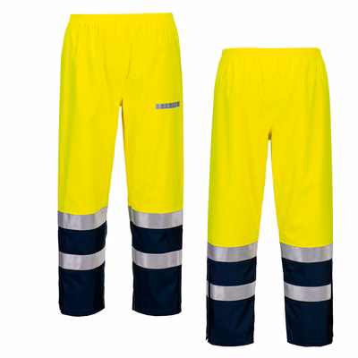Immagine di Pantalone alta visibilità PORTWEST FR410 colore giallo/blu navy taglia XL